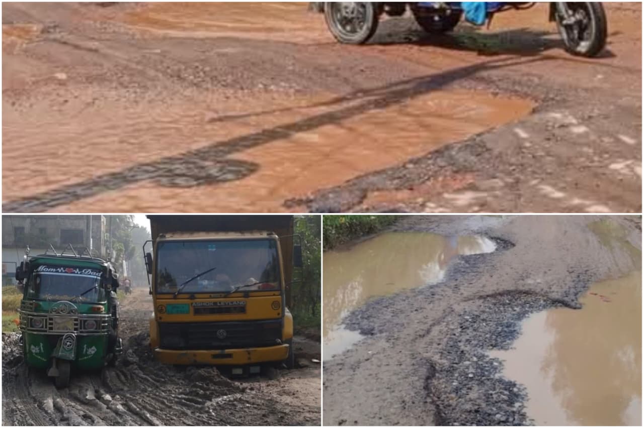 সংস্কারের অপেক্ষায় থানারহাট–বাংলাবাজার সড়ক